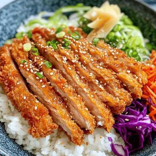 Tonkatsu, a beloved dish from Japan, has found its way into the hearts and stomachs of food lovers around the globe. Characterized by its crispy breaded exterior and tender meat, this dish combines simplicity with a complex flavor profile that is both satisfying and indulgent. In this article, we will take you through the process of creating Crispy Tonkatsu Delight, a delightful recipe that features succulent pork loin served over a bed of fluffy rice, garnished with fresh toppings, and drizzled with a rich, tangy sauce. Not only is this dish a feast for the eyes, but it also provides a fulfilling culinary experience that speaks to the heart of Japanese home cooking.