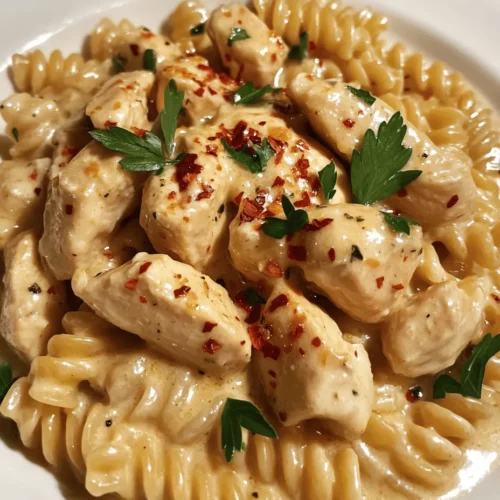 Welcome to the world of creamy indulgence with our delightful recipe for Creamy Garlic Butter Chicken & Rotini in Parmesan Sauce. This dish beautifully marries the comforting texture of pasta with the rich, savory flavors of garlic butter and tender chicken. It's a meal that feels both luxurious and homey, making it a perfect choice for family dinners, special occasions, or even a cozy night in. Imagine twirling forkfuls of rotini pasta enveloped in a luscious, creamy sauce while savoring the succulent bites of garlic-infused chicken — it’s a symphony of flavors that promises to satisfy any palate.