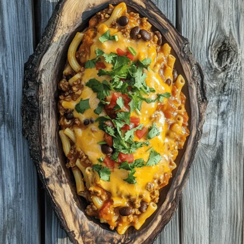 In the realm of comfort foods, few dishes evoke the same sense of warmth and satisfaction as Cheesy Chili Mac Delight. This hearty combination of pasta, chili, and cheese is a beloved staple that transcends age and culture, bringing families together around the dinner table. With its rich, creamy texture and robust flavors, Cheesy Chili Mac Delight serves not only as a meal but as a nostalgic reminder of home-cooked goodness. It’s a dish that warms the soul and fills the belly, making it ideal for chilly evenings or gatherings with friends.