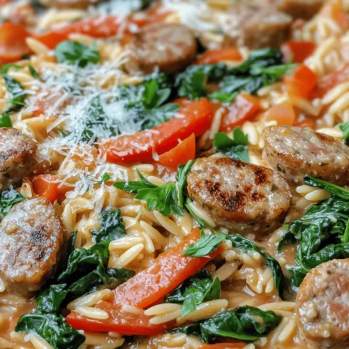 If you’re on the lookout for a comforting yet quick meal that doesn’t compromise on flavor, then the Creamy Chicken Sausage Orzo Skillet is exactly what you need. This delightful dish combines the savory notes of chicken sausage with the chewy goodness of orzo pasta, all enveloped in a rich and creamy sauce. Not only is this recipe a feast for the taste buds, but it also allows for a delightful medley of textures that will have you coming back for seconds.