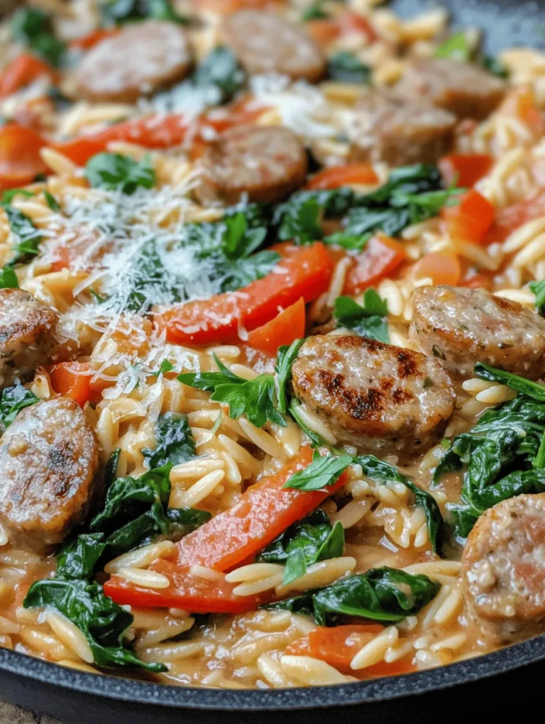 If you’re on the lookout for a comforting yet quick meal that doesn’t compromise on flavor, then the Creamy Chicken Sausage Orzo Skillet is exactly what you need. This delightful dish combines the savory notes of chicken sausage with the chewy goodness of orzo pasta, all enveloped in a rich and creamy sauce. Not only is this recipe a feast for the taste buds, but it also allows for a delightful medley of textures that will have you coming back for seconds.