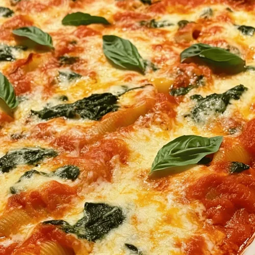 The world of comfort food often brings to mind hearty pastas and cheesy casseroles, evoking a sense of warmth and satisfaction. Among these, Spinach & Ricotta Bliss Shells stand out as a delightful vegetarian option that is not only easy to prepare but also rich in flavor and nutrition. This dish combines the creamy goodness of ricotta cheese with the vibrant freshness of spinach, all enveloped in tender jumbo pasta shells and topped with gooey mozzarella. Perfect for family dinners, potlucks, or even a cozy night in, this recipe is bound to become a favorite in your culinary repertoire.