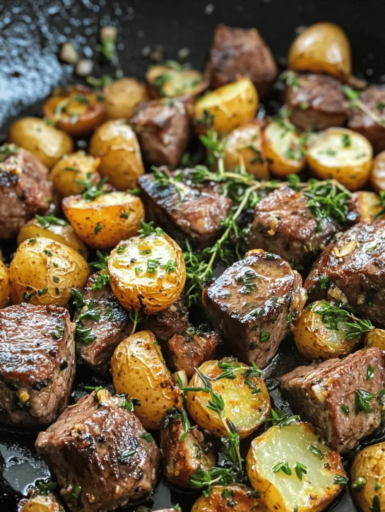 If you're searching for a dish that perfectly balances rich flavors and satisfying textures, look no further than Garlic Butter Steak Bites and Potatoes. This mouthwatering recipe has gained popularity for its ability to showcase tender, juicy steak bites paired with perfectly roasted potatoes, all enveloped in a savory garlic butter sauce. The appeal of this dish lies not only in its deliciousness but also in its versatility; it serves as an ideal option for weeknight dinners when time is of the essence or for special occasions that call for a touch of elegance.