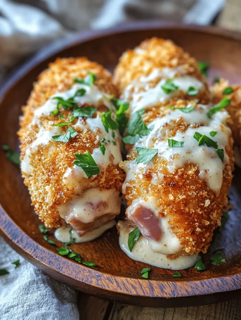 Chicken Cordon Bleu is a beloved classic that combines savory flavors and textures, creating a dish that's as impressive as it is delicious. Originating in Switzerland, this culinary delight features tender chicken breasts stuffed with thin slices of ham and Swiss cheese, then breaded and baked to golden perfection. The result is a succulent chicken breast that bursts with flavor, complemented beautifully by a rich, creamy Swiss cheese sauce that takes the dish to another level.