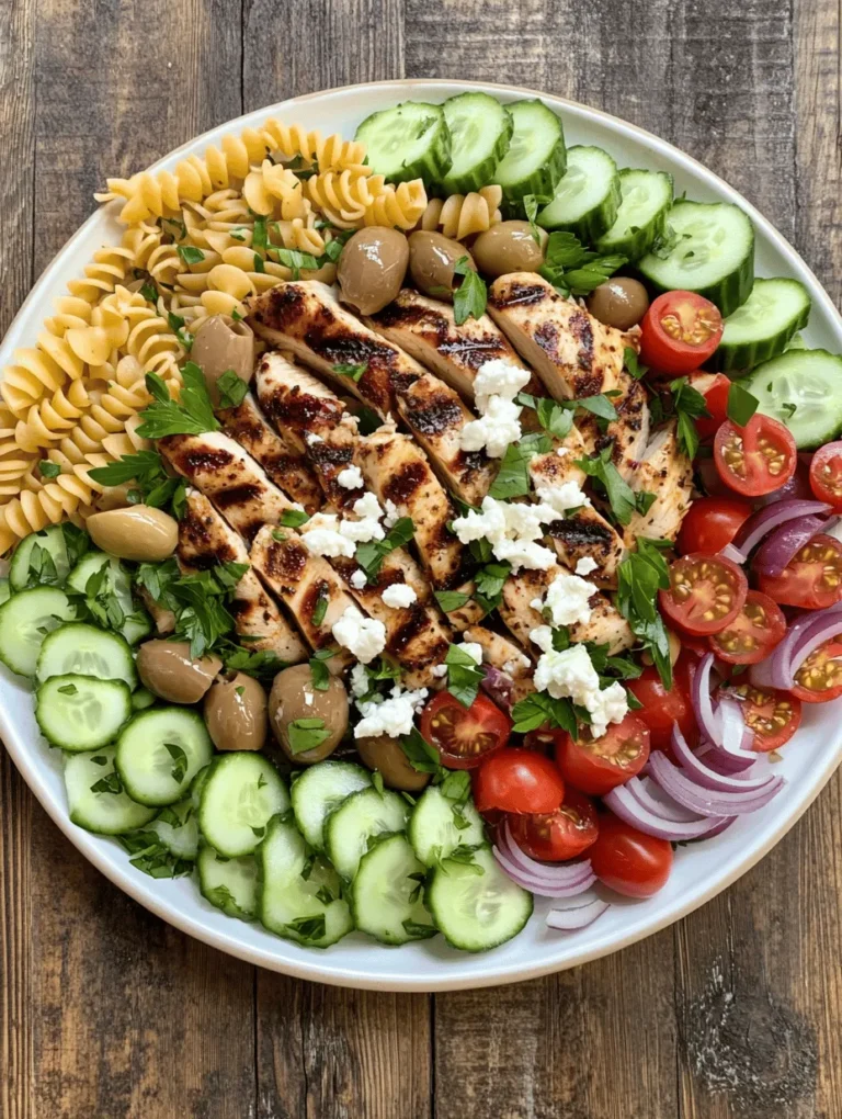 To create the perfect Mediterranean Chicken Pasta Salad, it is essential to understand the key components that contribute to its flavor and texture. Each ingredient plays a vital role, enhancing the overall experience and ensuring that every bite is a celebration of Mediterranean cuisine.