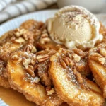 Delight in the warm and comforting flavors of Crispy Fried Bananas with Cinnamon Butter Bliss, a delectable dessert that transforms the humble banana into a gourmet treat. This recipe beautifully showcases the natural sweetness of ripe bananas, which are enhanced by a rich, spiced butter sauce that will leave you craving more. Whether you're looking for a quick sweet fix or an elegant dessert to impress guests, this dish fits the bill perfectly.