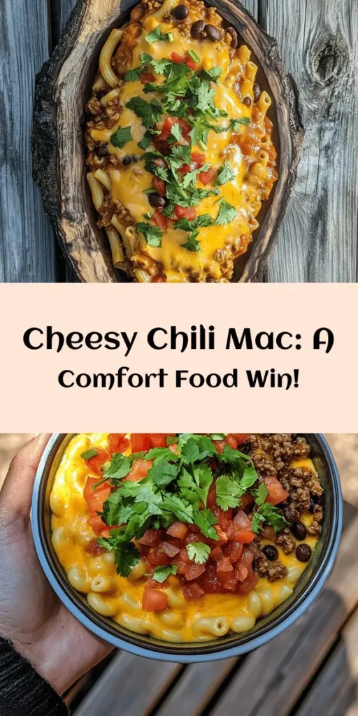 Craving a comforting and hearty meal? Try this Cheesy Chili Mac Delight! This recipe combines al dente elbow macaroni with flavorful ground beef or turkey, black and kidney beans, and zesty diced tomatoes. Seasoned with chili powder and cumin, it’s a flavor explosion. Topped with melty cheddar cheese and fresh cilantro, this dish is perfect for family dinners. Quick to prepare in just 45 minutes, it serves six and is sure to please everyone!