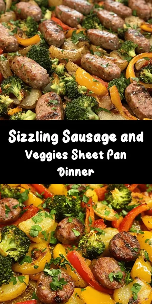 Discover the perfect weeknight dinner with this Sizzling Sheet Pan Sausage & Veggies recipe! It's a delightful mix of Italian sausage and vibrant vegetables like broccoli, bell peppers, and baby potatoes, all roasted to perfection in just 40 minutes. The addition of garlic and herbs elevates the flavors, making this dish both simple and satisfying. Easy clean-up and a colorful presentation make it a go-to for busy nights! Enjoy a hearty meal straight from the pan.