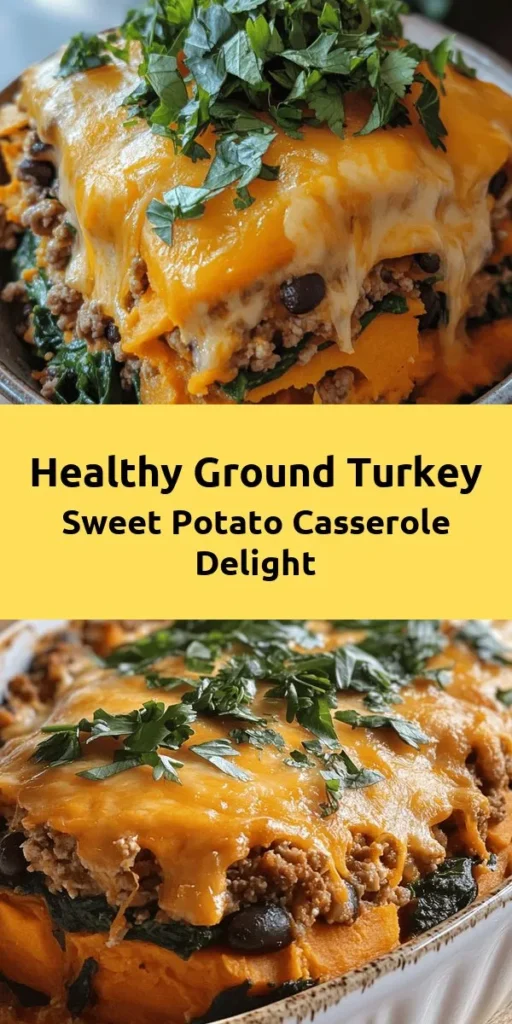Looking for a delicious and healthy meal idea? Try this Ground Turkey Sweet Potato Casserole! Packed with protein and nutrients, it's perfect for cozy dinners. With layers of tender sweet potatoes, savory ground turkey, spinach, and optional cheddar cheese, this dish is as comforting as it is nutritious. Easy to make and ready in about an hour, it's a great way to enjoy wholesome ingredients. Garnish with fresh cilantro for a pop of flavor!