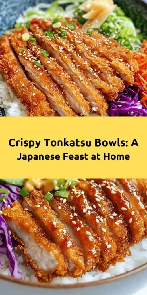Indulge in the flavors of Japan with this Crispy Tonkatsu Delight! This recipe features tender, breaded pork loin chops fried to a perfect golden brown, served over a bed of fluffy rice. Drizzle with a homemade Tonkatsu sauce for a delightful kick. Top it with fresh shredded cabbage, scallions, and pickled ginger for added crunch and flavor. Perfect for a quick weeknight dinner or a cozy weekend meal, this Katsu bowl is sure to impress!