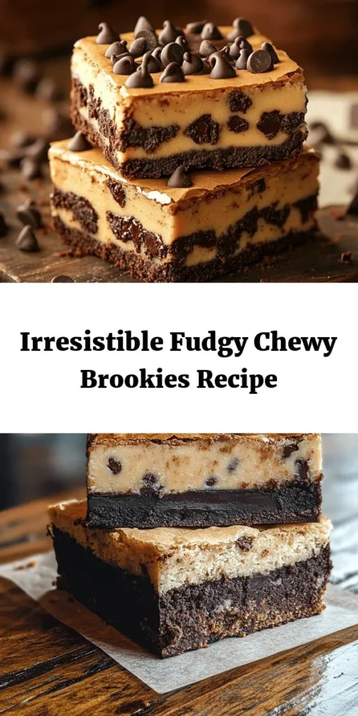 Indulge in the ultimate dessert with these Best Fudgy Chewy Browkies! This delightful recipe combines a rich brownie base with a chewy cookie layer, creating a treat that's impossible to resist. Made with melt-in-your-mouth chocolate chips and simple ingredients, they're perfect for any occasion. Bake these scrumptious squares in just under an hour and enjoy them warm or with ice cream. A deliciously sweet choice for chocolate lovers!