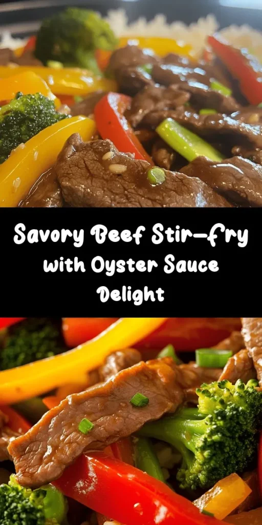 Looking for a quick and delicious weeknight dinner? Try this savory beef with oyster sauce! With tender flank steak marinated in a flavorful mix of oyster and soy sauce, this stir-fry is packed with vibrant veggies like bell peppers, broccoli, and carrots. It's perfect served over jasmine rice or noodles. In just 45 minutes, you can enjoy a restaurant-quality meal at home. Perfect for busy nights when you crave something comforting and satisfying!