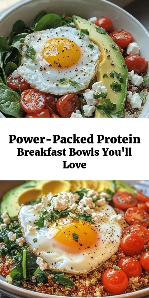 Start your day right with these energizing high protein breakfast bowls! Packed with nutritious ingredients like quinoa or oatmeal, protein-rich eggs, and vibrant veggies, this dish is as delicious as it is filling. Top it off with creamy Greek yogurt, fresh avocado, and a sprinkle of feta for an extra flavor kick. Perfect for a healthy breakfast that energizes your morning. Quick to make in just 20 minutes, it’s a satisfying way to fuel your day!