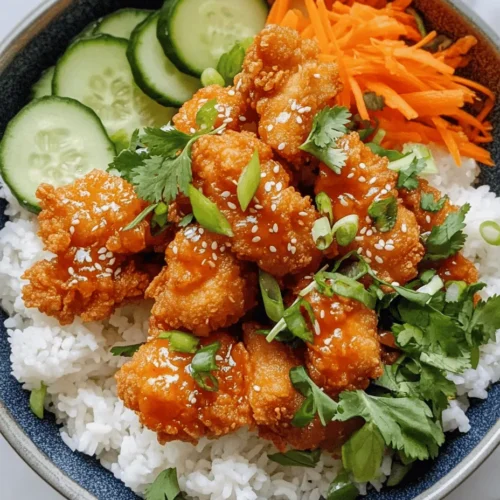 The Bang Bang Chicken Bowl has emerged as a go-to dish for those seeking a perfect blend of flavor, texture, and nutrition. This delightful meal combines crispy chicken with an array of vibrant, fresh vegetables, all drizzled with a creamy, spicy sauce that brings everything together in a harmonious dance of taste. As more home cooks embrace the convenience and versatility of this dish, it has gained popularity for family dinners, meal prep, or casual gatherings. The Bang Bang Chicken Bowl not only satisfies cravings but also caters to diverse palates, making it an ideal choice for anyone looking to whip up a wholesome meal that everyone will enjoy.