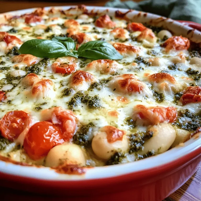 Discover a wholesome and delightful dish that combines the creaminess of white beans with the aromatic freshness of basil pesto. This White Bean and Pesto Bake is a perfect blend of flavors and textures, making it an ideal choice for a hearty main course or a satisfying side dish. Packed with protein, this recipe not only caters to those looking for a vegetarian option but also pleases anyone who appreciates a delicious meal.