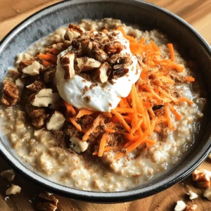 In recent years, oatmeal has surged in popularity as a go-to breakfast choice, celebrated for its comforting warmth, versatility, and nutritional benefits. With the ability to be customized with a myriad of flavors and toppings, oatmeal has transformed from a plain, boring dish into a delightful canvas for creativity. Among the many innovative oatmeal recipes emerging, the Carrot Cake Oatmeal Delight stands out as a unique twist on traditional oatmeal. Infusing the beloved flavors of classic carrot cake into a wholesome breakfast bowl, this recipe brings together the goodness of oats, the natural sweetness of carrots, and the richness of nuts for a satisfying start to your day.