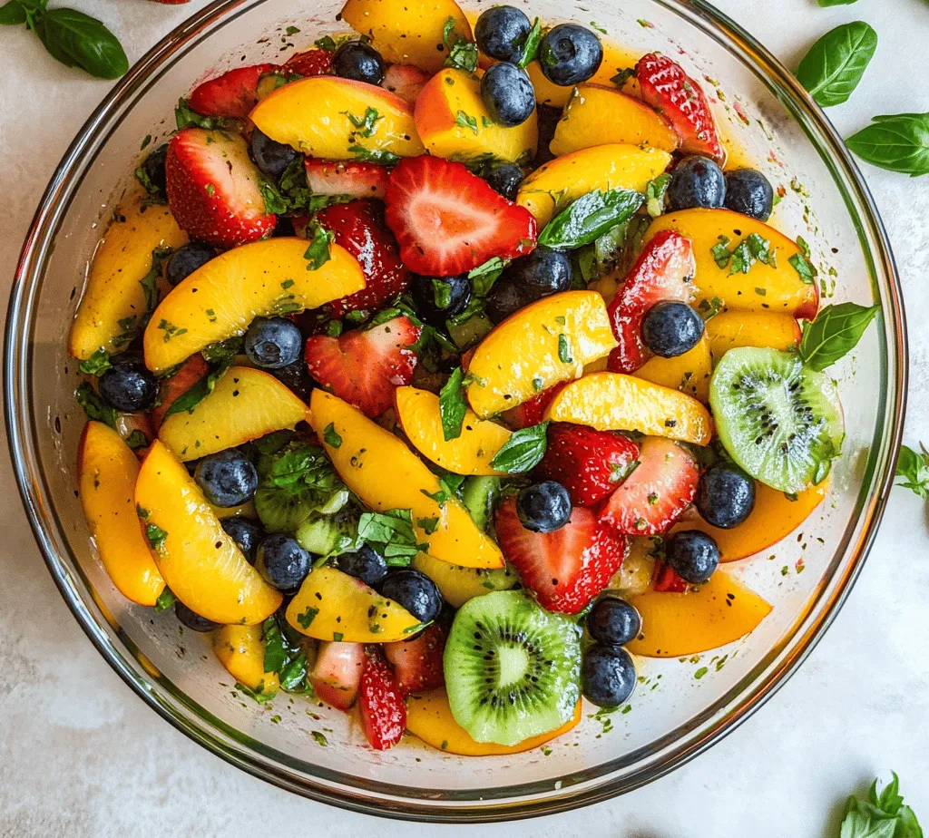 As the summer sun casts its warm glow and the days stretch longer, nothing quite compares to the joy of a refreshing fruit salad. Bursting with vibrant colors, juicy textures, and a medley of flavors, fruit salads are the quintessential summer dish. They not only provide a cooling reprieve from the heat but also serve as a canvas for creativity in the kitchen. Among the myriad of fruit salad options, one stands out for its uniquely harmonious blend of tastes and health benefits: the Honey Lime Basil Peach Fruit Salad.