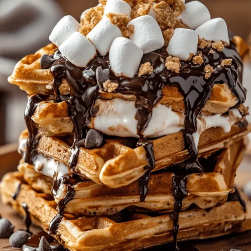 In recent years, breakfast has evolved from a simple meal into a delightful culinary experience that many people look forward to every day. No longer just a quick bite to fuel up for the day ahead, breakfast is becoming an opportunity to indulge in sweet flavors and joyful memories. One such indulgence that perfectly captures this essence is the S’mores Waffles. This innovative dish combines the nostalgic flavors of classic s’mores—think melted chocolate, gooey marshmallows, and crunchy graham crackers—with the beloved breakfast staple of waffles.
