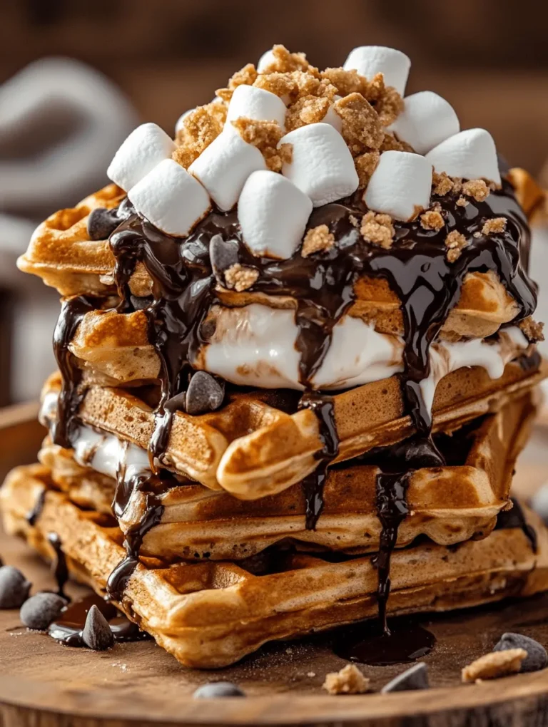In recent years, breakfast has evolved from a simple meal into a delightful culinary experience that many people look forward to every day. No longer just a quick bite to fuel up for the day ahead, breakfast is becoming an opportunity to indulge in sweet flavors and joyful memories. One such indulgence that perfectly captures this essence is the S’mores Waffles. This innovative dish combines the nostalgic flavors of classic s’mores—think melted chocolate, gooey marshmallows, and crunchy graham crackers—with the beloved breakfast staple of waffles.