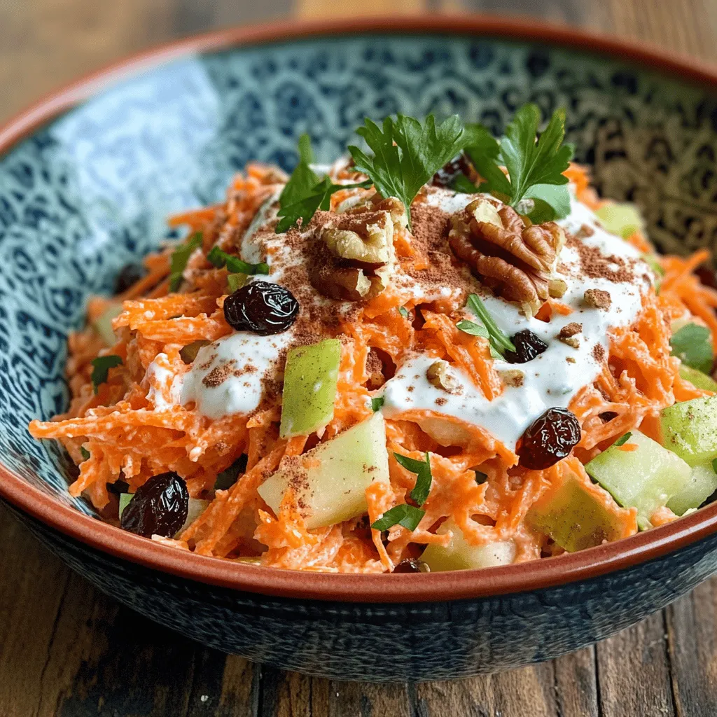 In the realm of vibrant salads, few can rival the invigorating freshness of Crunchy Carrot Apple Delight. This recipe harmonizes the natural sweetness of apples with the earthy crunch of carrots, making it a perfect addition to any meal or a light stand-alone dish. Packed with nutrients and rich in texture, this salad is not only visually appealing but also a delightful way to incorporate more fruits and vegetables into your diet.