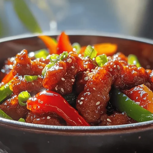Crispy Chilli Beef Delight is a sensational dish that stands out in the realm of Asian-inspired cuisine. Known for its mouthwatering combination of textures and flavors, this recipe features tender beef strips coated in a crunchy layer, enveloped in a vibrant medley of vegetables, and enhanced with a sweet and spicy chili sauce. This dish appeals to a wide array of palates, making it an excellent choice for family dinners, gatherings, or even a quick weeknight meal.