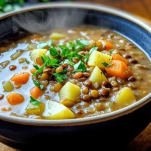 When the temperatures begin to drop and the days become shorter, there’s nothing quite like a warm bowl of soup to comfort the soul. Among the myriad of options available, lentils and potatoes stand out as staples in comfort food — they are not only filling but also packed with nutrients, making them ideal for a wholesome meal. Lentils, with their rich, earthy flavor and protein-packed profile, combined with the creamy texture of potatoes, create the perfect base for a heartwarming dish.