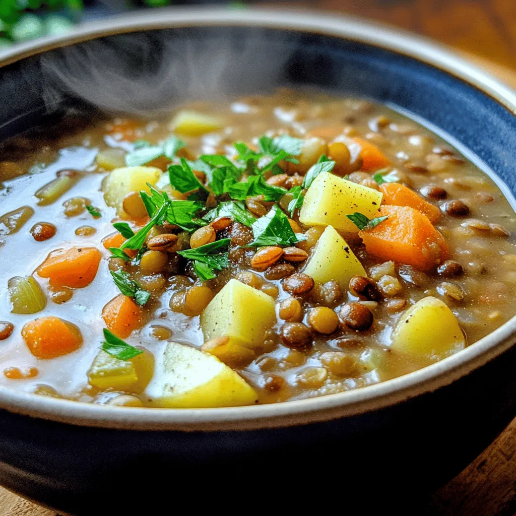When the temperatures begin to drop and the days become shorter, there’s nothing quite like a warm bowl of soup to comfort the soul. Among the myriad of options available, lentils and potatoes stand out as staples in comfort food — they are not only filling but also packed with nutrients, making them ideal for a wholesome meal. Lentils, with their rich, earthy flavor and protein-packed profile, combined with the creamy texture of potatoes, create the perfect base for a heartwarming dish.