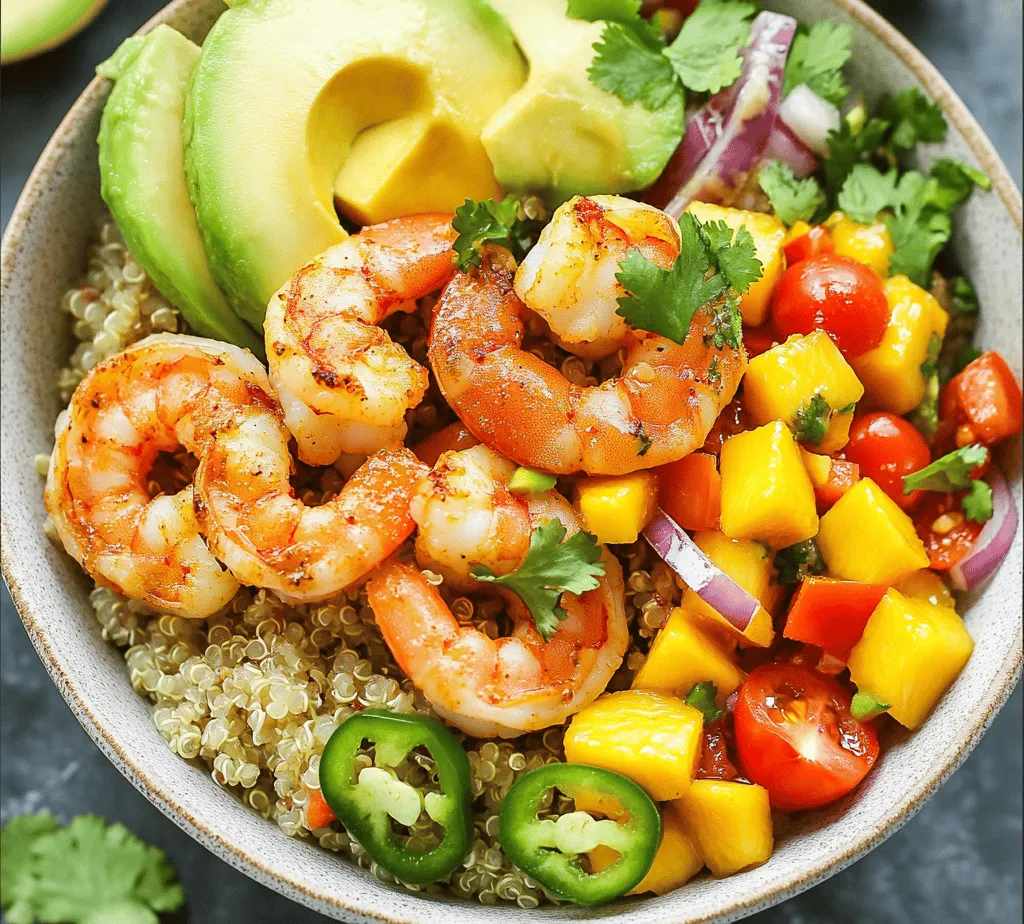 Welcome to a culinary adventure that combines the fresh flavors of the ocean with the vibrant, creamy goodness of avocados: Shrimp & Avocado Bowls with Mango Salsa & Lime-Chili Sauce. This dish is more than just a meal; it's an experience that tantalizes the taste buds and nourishes the body. Perfect for lunch, dinner, or even a festive gathering, these bowls are as colorful and visually appealing as they are delicious.