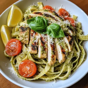 Pesto Pasta with Grilled Chicken is a delightful dish that brings together the vibrant flavors of fresh basil and the succulent taste of perfectly grilled chicken. This recipe is the epitome of culinary simplicity, making it an ideal choice for a quick weeknight dinner or a dish that impresses at family gatherings. Not only is it easy to prepare, but it is also packed with nutritional benefits, ensuring that you can enjoy a delicious meal without compromising your health goals.