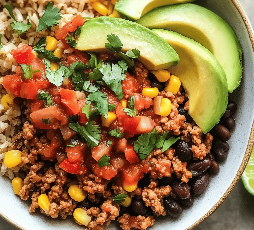 Ground turkey serves as the star of this dish, providing a lean source of protein that is lower in fat compared to other meats like beef or pork. This makes it a healthier alternative, particularly for those seeking to manage their weight or incorporate more nutritious options into their diets. Coupled with the fiber-packed black beans and an array of colorful vegetables, Turkey Fiesta Bowls are not only satisfying but also packed with essential nutrients that promote overall health.