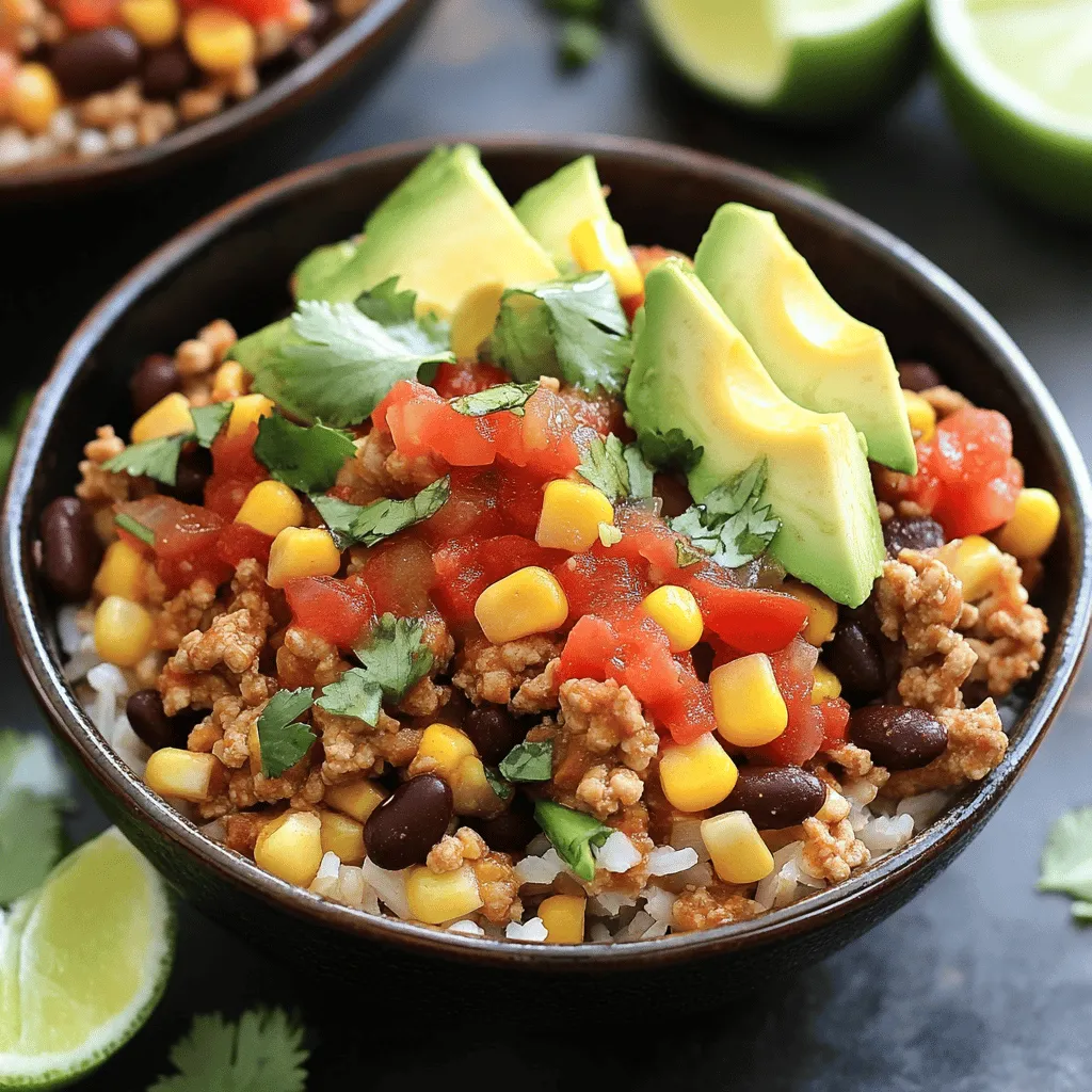 Ground turkey serves as the star of this dish, providing a lean source of protein that is lower in fat compared to other meats like beef or pork. This makes it a healthier alternative, particularly for those seeking to manage their weight or incorporate more nutritious options into their diets. Coupled with the fiber-packed black beans and an array of colorful vegetables, Turkey Fiesta Bowls are not only satisfying but also packed with essential nutrients that promote overall health.