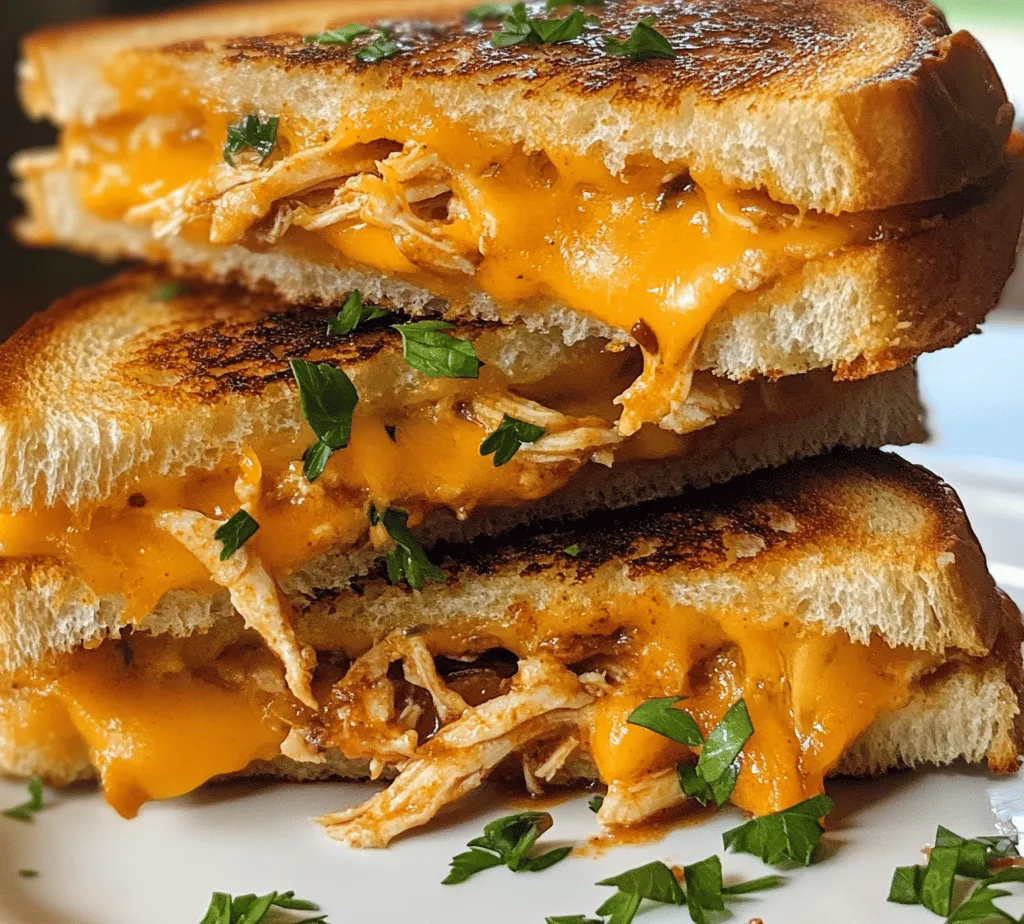 When it comes to comfort food, few dishes evoke the kind of nostalgia and satisfaction that a grilled cheese sandwich can. Now, imagine taking this classic favorite and giving it a delicious twist that tantalizes your taste buds—enter the BBQ Chicken Grilled Cheese. This indulgent sandwich combines perfectly crispy sourdough bread with a mouth-watering filling of tender shredded chicken, zesty BBQ sauce, and a melty blend of sharp cheddar cheese, with the option to elevate it further by adding blue cheese for a distinctive flavor profile.