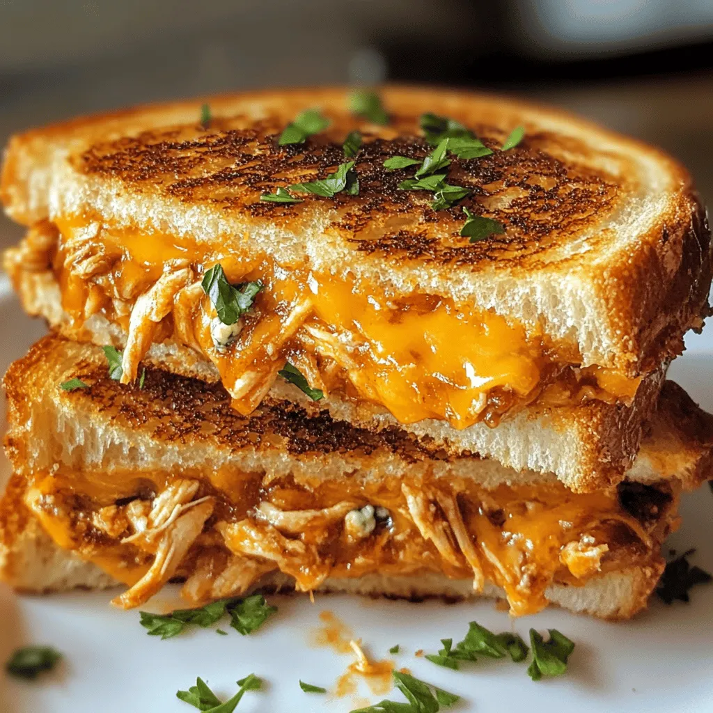 When it comes to comfort food, few dishes evoke the kind of nostalgia and satisfaction that a grilled cheese sandwich can. Now, imagine taking this classic favorite and giving it a delicious twist that tantalizes your taste buds—enter the BBQ Chicken Grilled Cheese. This indulgent sandwich combines perfectly crispy sourdough bread with a mouth-watering filling of tender shredded chicken, zesty BBQ sauce, and a melty blend of sharp cheddar cheese, with the option to elevate it further by adding blue cheese for a distinctive flavor profile.