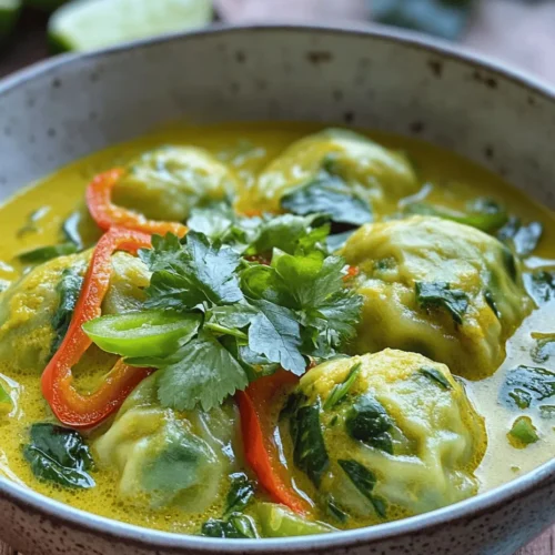 Curry Dumpling Delight Soup is not just a dish; it’s an experience that brings warmth and comfort with every spoonful. This delightful fusion soup is a harmonious blend of flavors and textures that captivates your taste buds while nourishing your body. What makes it truly special is the combination of homemade dumplings filled with vibrant vegetables and spices, enveloped in a rich, aromatic broth that is both creamy and satisfying.