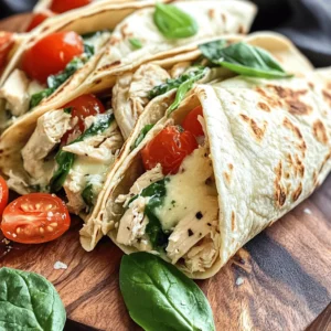 If you’re on the lookout for a quick yet satisfying meal that packs a flavorful punch, look no further than cheesy garlic chicken wraps. This delightful dish combines tender chicken, creamy cheeses, and aromatic garlic, all wrapped up in a soft tortilla for a handheld treat that is both delicious and easy to prepare. Perfectly suited for busy weeknights or casual gatherings, these wraps bring comfort food to a new level by being both cheesy and garlicky without requiring hours in the kitchen.