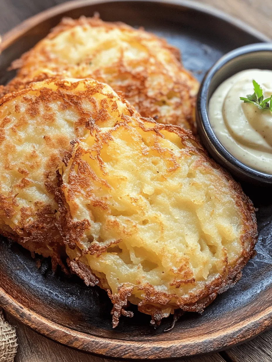 German cuisine is a treasure trove of hearty, comforting dishes that reflect the country's rich cultural heritage. Among the most beloved of these dishes is the crispy potato pancake, known as "Reibekuchen" or "Kartoffelpuffer." These delightful golden-brown treats are not just a staple in German households; they are also a quintessential feature at festive markets and family gatherings, capturing the essence of comfort food that warms the heart and soul.