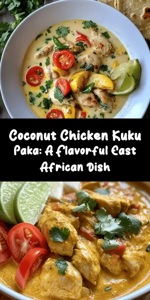Dive into the vibrant flavors of East Africa with this Kuku Paka recipe, a delightful coconut chicken dish that’s sure to impress! Marinated chicken simmers in a rich sauce made with aromatic spices, garlic, ginger, and creamy coconut milk. Perfectly paired with ripe bananas and chapati, this dish is not just a meal, it's an experience! Easy to make and packed with flavor, it’s a must-try for your next family dinner. Enjoy the deliciousness!