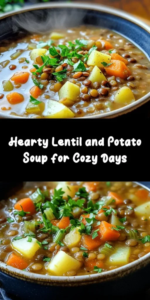 Warm up with this Lively Hearty Lentil and Potato Soup that’s perfect for any season! Packed with nutritious ingredients like green lentils, hearty potatoes, and vibrant veggies, this easy recipe is both comforting and filling. With just a little sautéing and simmering, you’ll have a delicious soup ready in under an hour. Garnish with fresh parsley for an added burst of flavor. Perfect for meal prep or cozy dinners! Enjoy every spoonful of warmth!